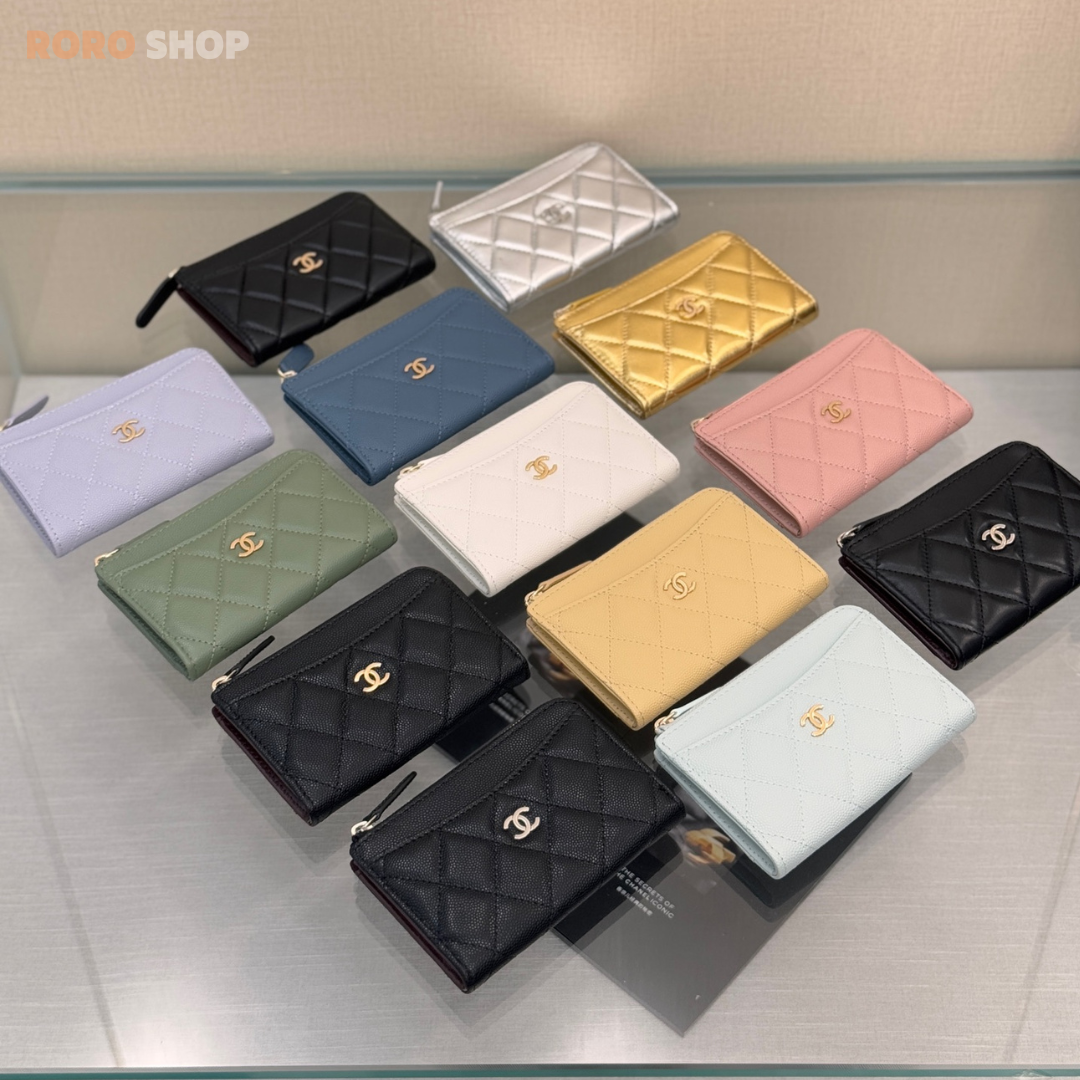 【샤넬】 클래식 지퍼 카드 홀더