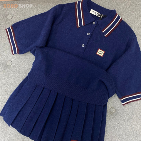 【미우미우】 나일론 미니 드레스